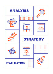 Modern Flat Line Color illustration Concept for Start up Business. Concepts web banner and printed materials. Vector Illustration
