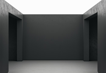 Dark interior with copyspace