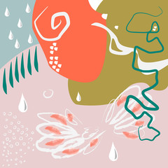 illustration, bird, design, floral, animal, abstract