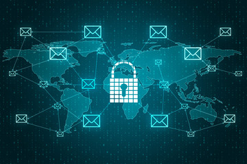 Abstract padlock map