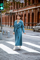 Fototapeta premium Asian girl fashion walking on the street