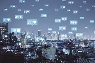 Night Bangkok social media backdrop