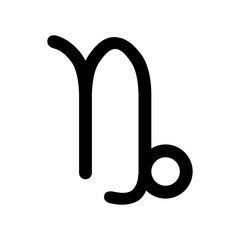 Zodiac sign, astrological symbol, icon. Capricorn.