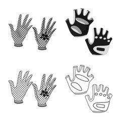 Fototapeta premium Vector design of silhouette and safety symbol. Set of silhouette and comfort stock vector illustration.