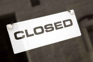 Closed Sign on Shop