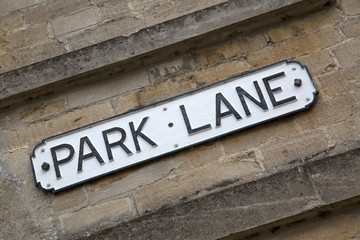 Park Lane Street Sign