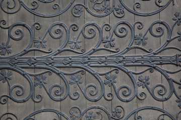 Fototapeta na wymiar Design on Cathedral Church Door, Hereford