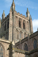 Fototapeta na wymiar Tower of Cathedral Church; Hereford