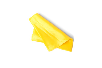 Processed cheese isolated on white background.