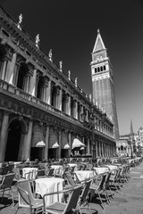 Bell Tower on famous square San Marco in Venice, Italy