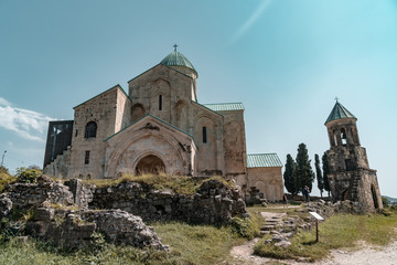 Fototapeta na wymiar Bagrati Cathedral Orthodox church (XI century) in Kutaisi city, Georgia