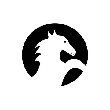 black horse logo vector 