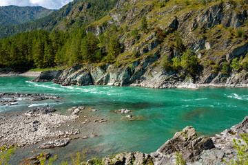 The confluence of the river Chemal in Katun
