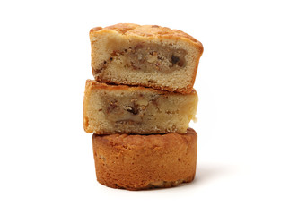 Mid-Autumn Festival moon cake on white background