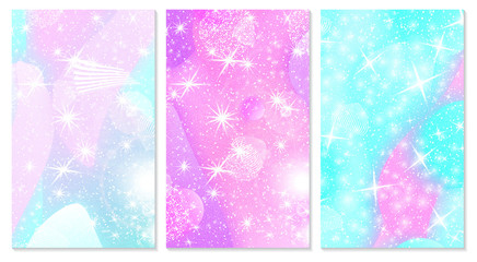 Fairy background. Unicorn pattern.