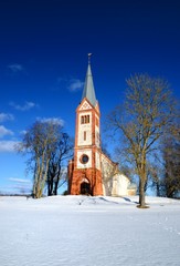 old Lutheran church in Krimulda, Latvia