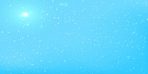 Snow Background. Winter sky. Vector.