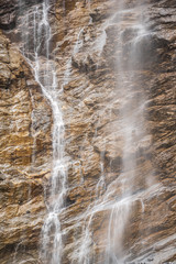 Waterfall in the Glacier gorge in Grindelwald