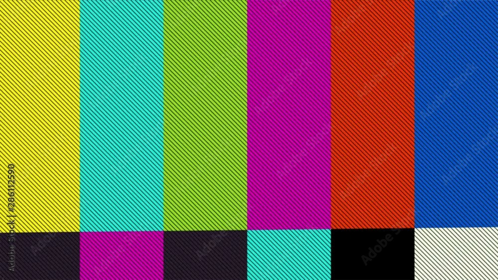 Aufkleber distorted television bars signal. error on the test signal