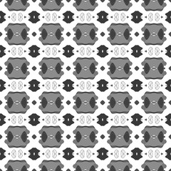 Fototapeta premium Seamless simple black & white B&W abstract geometry pattern