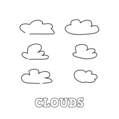 Fototapeta premium clouds vectors