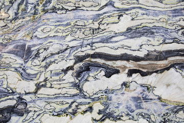 Naklejka premium Marble texture. White, blue and black color surface