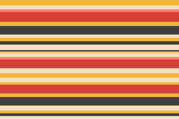 Stripe seamless vintage retro pattern with black, orange, pink, red colors parallel stripes.Vector abstract background.