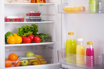  fridge with healthy food