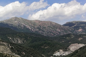 Fototapeta na wymiar Landscape in the Parque Natural del Cadi-Moixero in the Pyrenees