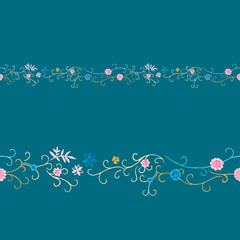 Infinity color modern illustration plate decoration. Tea rose and clematis natural petals. Varicolored feminine fabric design. Renaissance flower art. Floral seamless pattern for Mediterranean decor