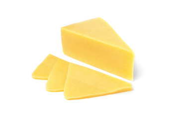 Cheese isolated on white background.