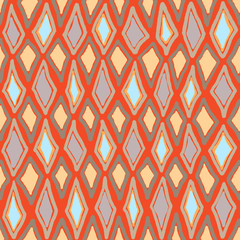 Abstract, seamless, geometric background in festive style, hand-drawn. The template can be used for Wallpaper, postcards, envelopes, cover fills, web page background, surface textures.