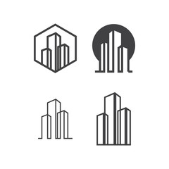 Building graphic design template vector isolated illustration