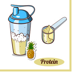 Scoop Protein Shaker Pineapple