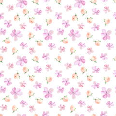 Watercolor seamless pattern. Ideal for textile, gift wrapping paper, apparel, home decor