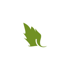 Green leaf icon logo design vector template