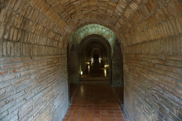 Fototapeta premium Old tunnel of WAT UMONG, Unseen Thailand, Chiang Mai, Thailand. 