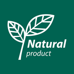 Natural product logo design vector template. Leaf icon