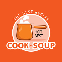 cook soup, vector collection of bowl full of tasty soup for your menu, logo, emblems and symbols
