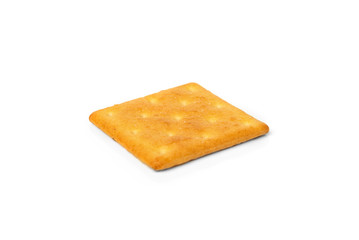 Cracker cookies isolated on white background.