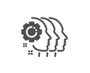Collaboration sign. Employees teamwork icon. Development partners symbol. Classic flat style. Simple employees teamwork icon. Vector
