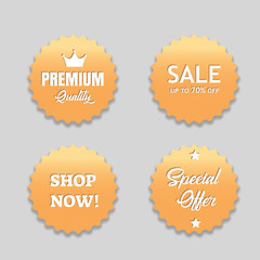 Sale discount icons. Special offer price signs.