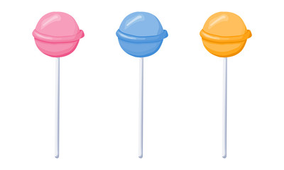 Lollipops set isolated illustration