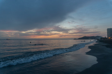 Atardecer en la playa