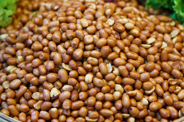 close up Roasted peanuts at thailand street food market