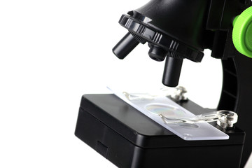 microscope lens isolated on white background