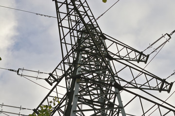 view up an eclectrical tower