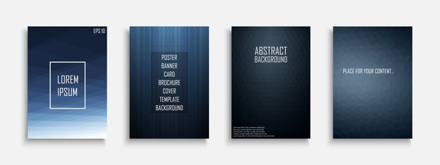 Collection of vector abstract gradient contemporary templates, posters, placards, brochures, banners, flyers, backgrounds and etc.