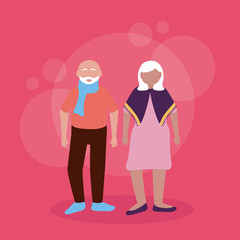 happy grandparents day flat design