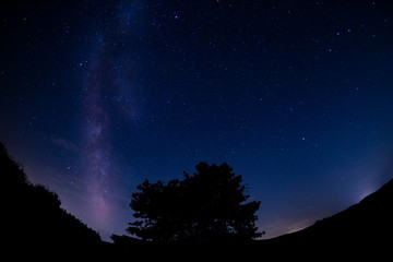 Fototapeta na wymiar night sky with milky way, Slovakia